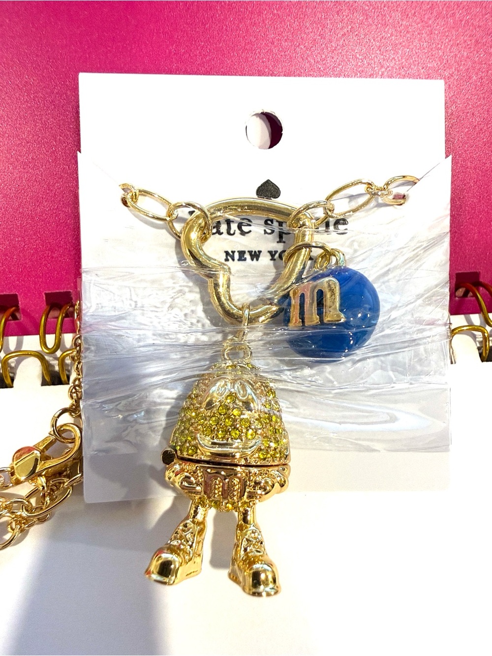 kate spade |♠️| Gold Plated M&M Necklace w/Peanut Charm Inside
